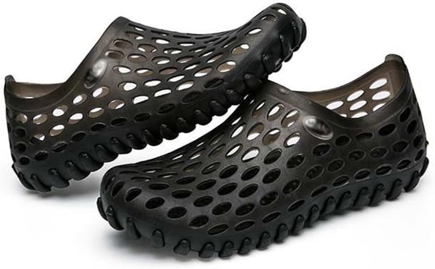 

Мужские пляжные туфли, водонепроницаемые сандалии для душа, дышащие сандалии, легкие сандалии, сандалии с отверстиями, дышащие спортивные сандалии для дома и улицы Bydzkj, черный