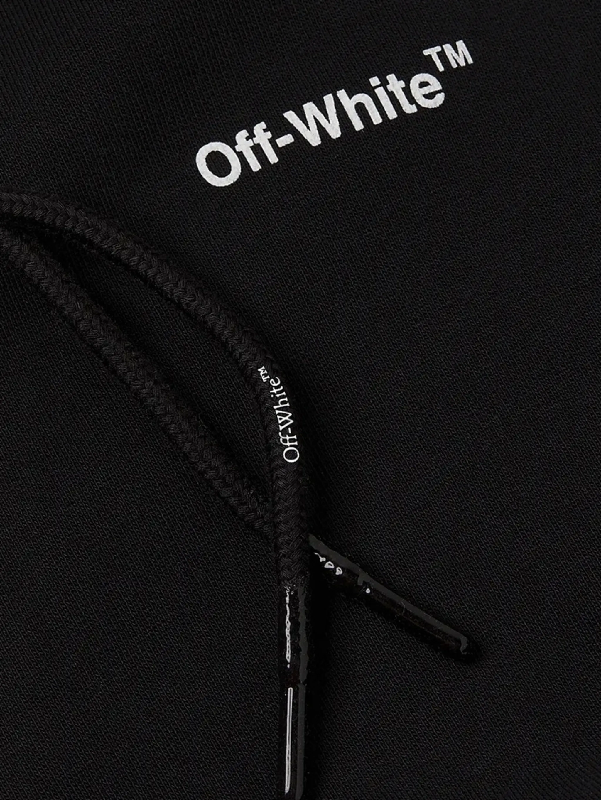 Худи в диагональную полоску Off-White, черный — фото 2