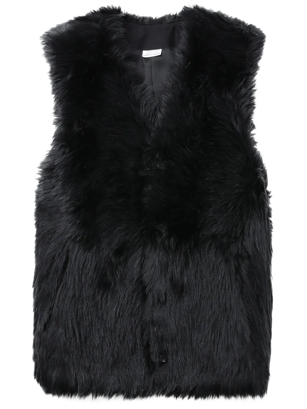 

Жилет из искусственного меха с V-образным вырезом Black Comme Des Garçons, черный