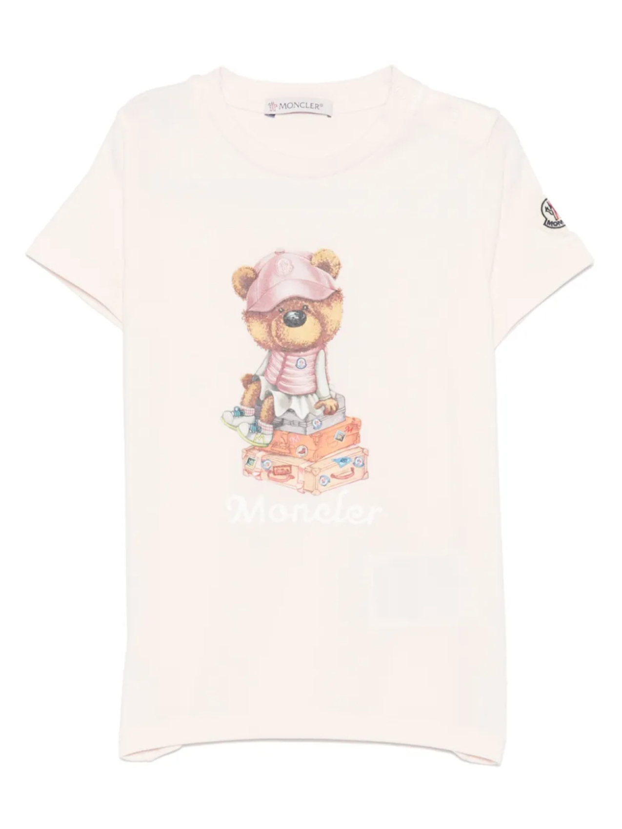 

Футболка из хлопка Moncler Enfant, розовый