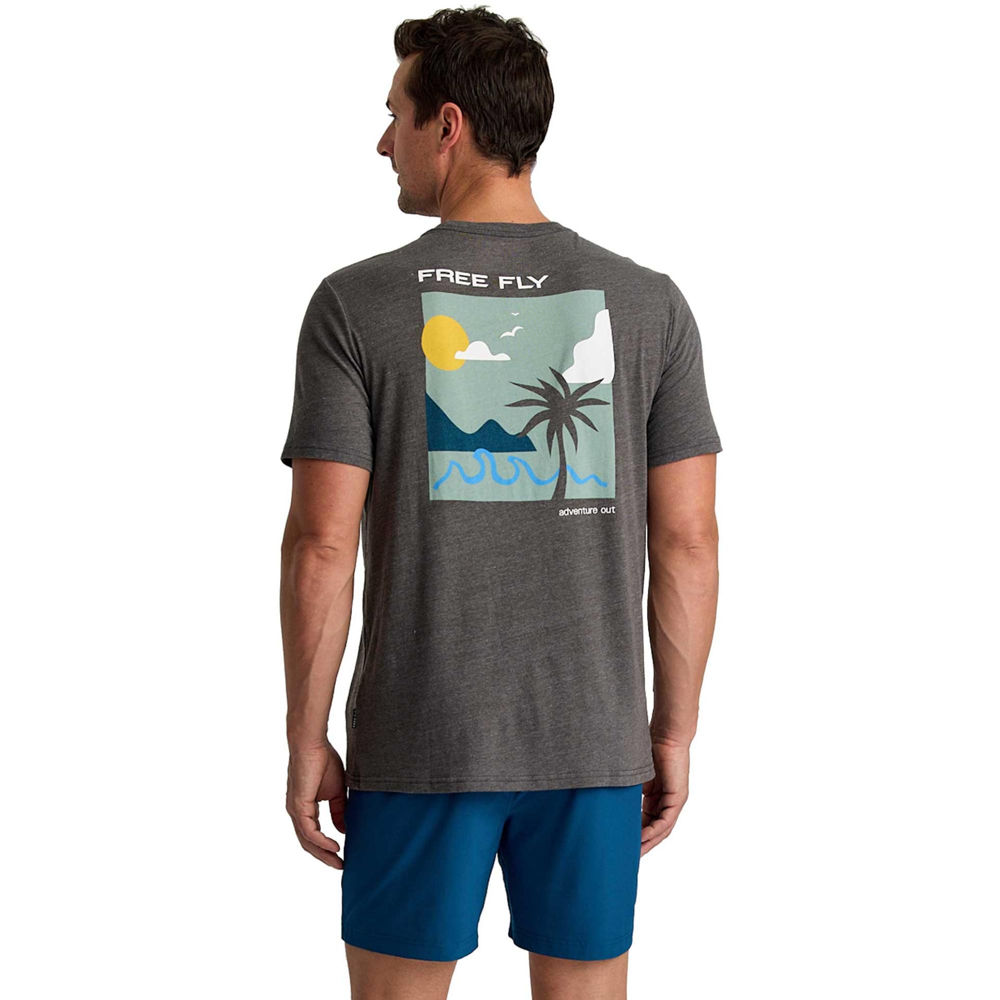 

Мужская футболка Downshore Free Fly, Heather Black Sand, Черный, Мужская футболка Downshore Free Fly, Heather Black Sand