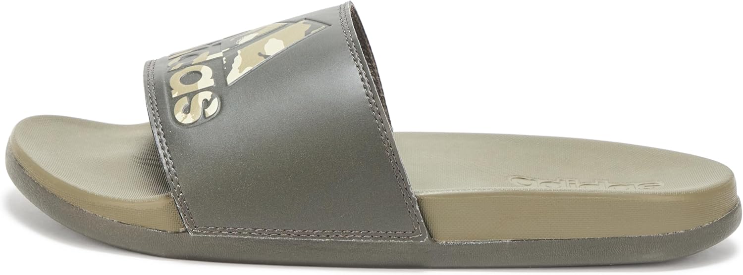 Шлепанцы adidas Adilette Comfort (унисекс), оливковый — фото 2