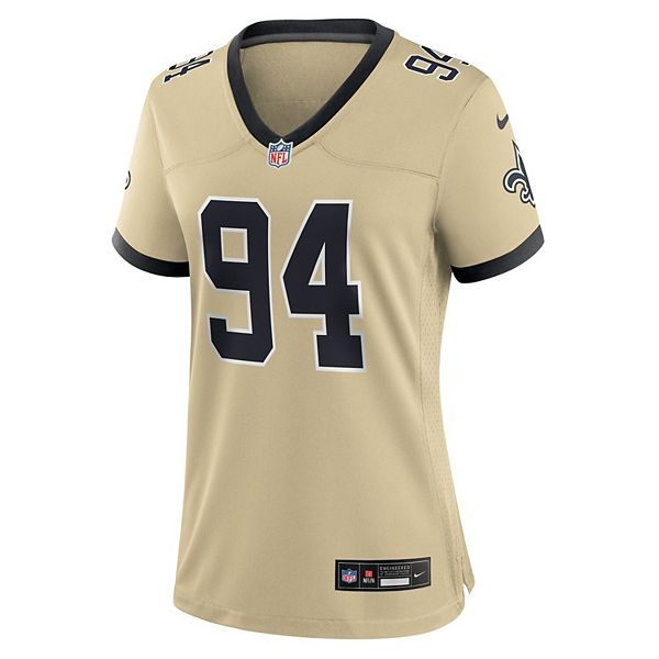 Женская игровая футболка Cameron Jordan New Orleans Saints Gameday Golds Alternate Nike — фото 3