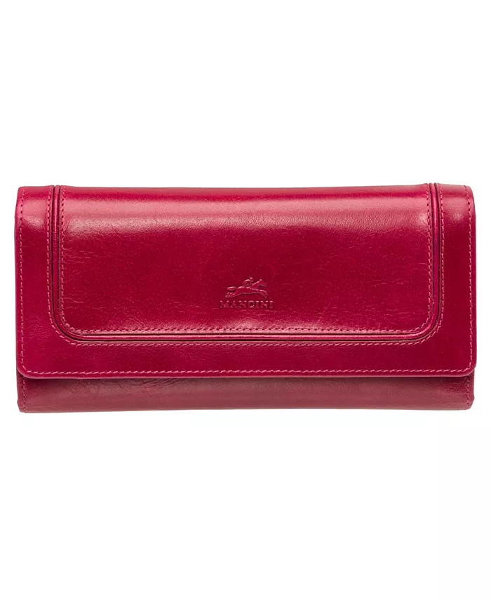 

Кошелек South Beach RFID Secure Quadruple Fold с защитой от сканирования Mancini, розовый