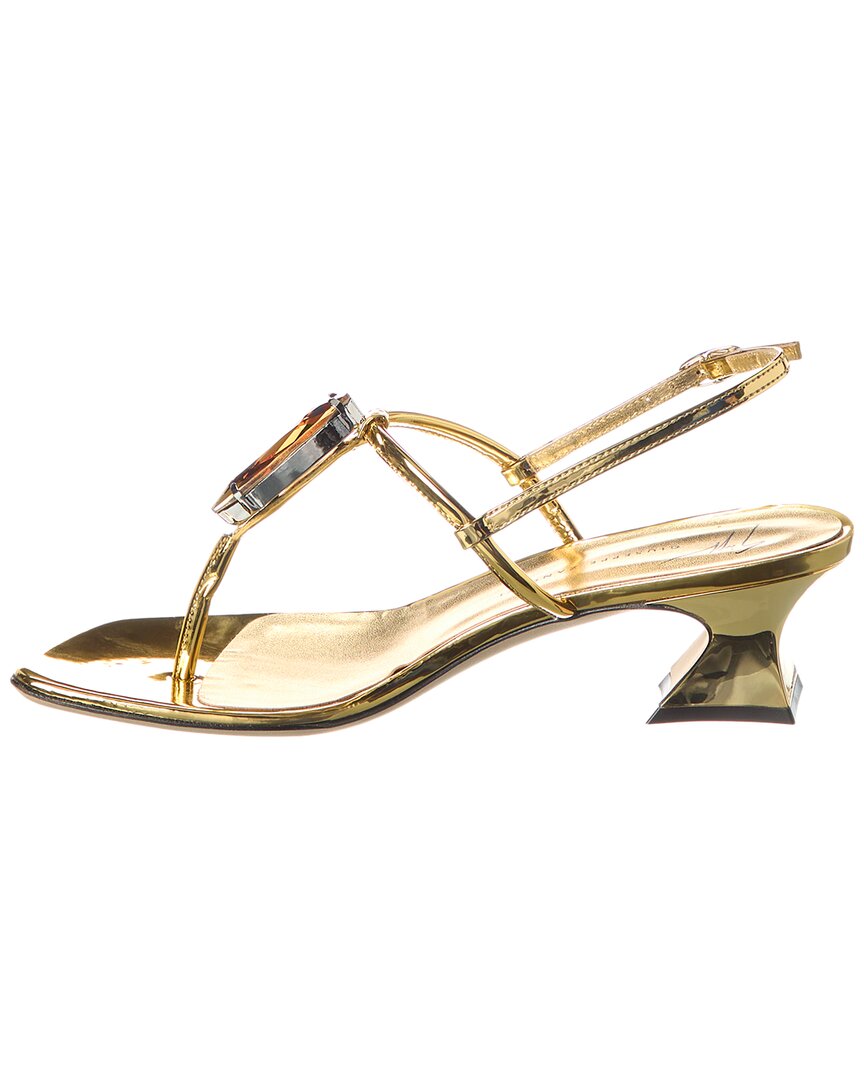 Giuseppe Zanotti Anthonia 45 Vinyl Sandal, золотой — фото 2
