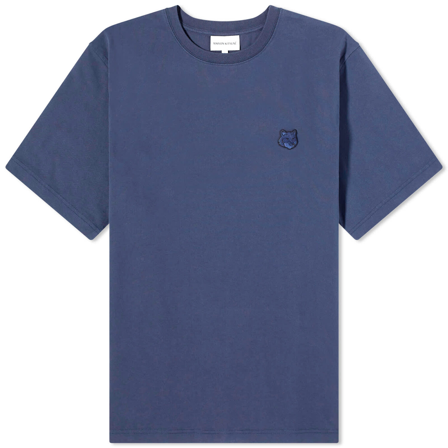 

Футболка Maison Kitsune Bold Fox Head Patch Comfort, цвет Ink Blue