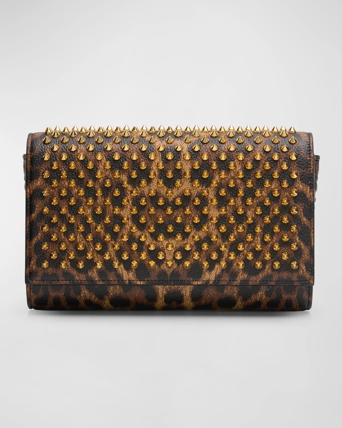 

Кожаный кошелек Paloma Spike с леопардовым принтом на цепочке Christian Louboutin, цвет Leopard