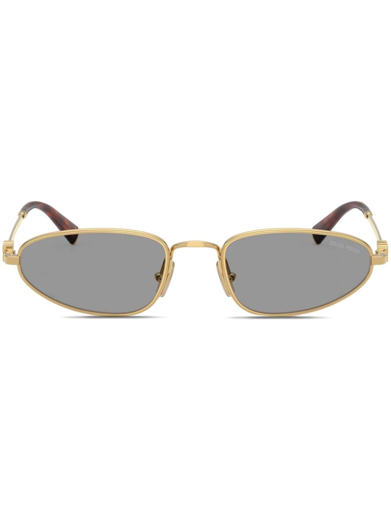 

Miu Miu Eyewear солнцезащитные очки в овальной оправе, золотой