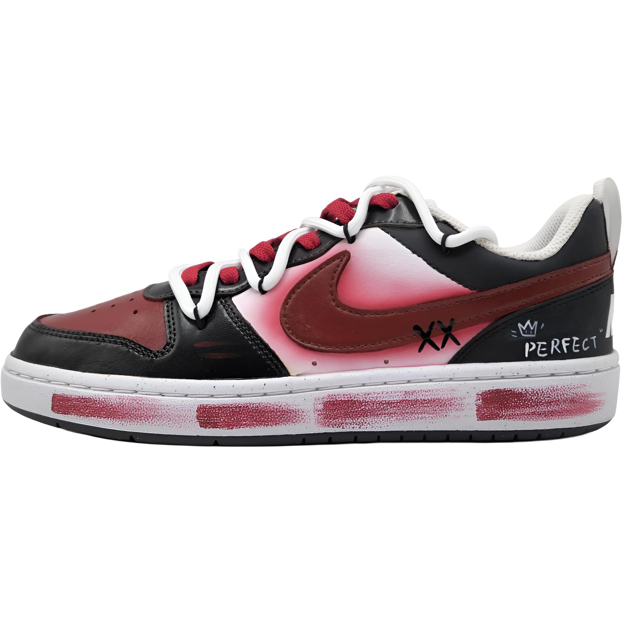 

Кроссовки для скейтбординга Court Borough Flash Point Low top Kids' Unisex Nike, черный/красный