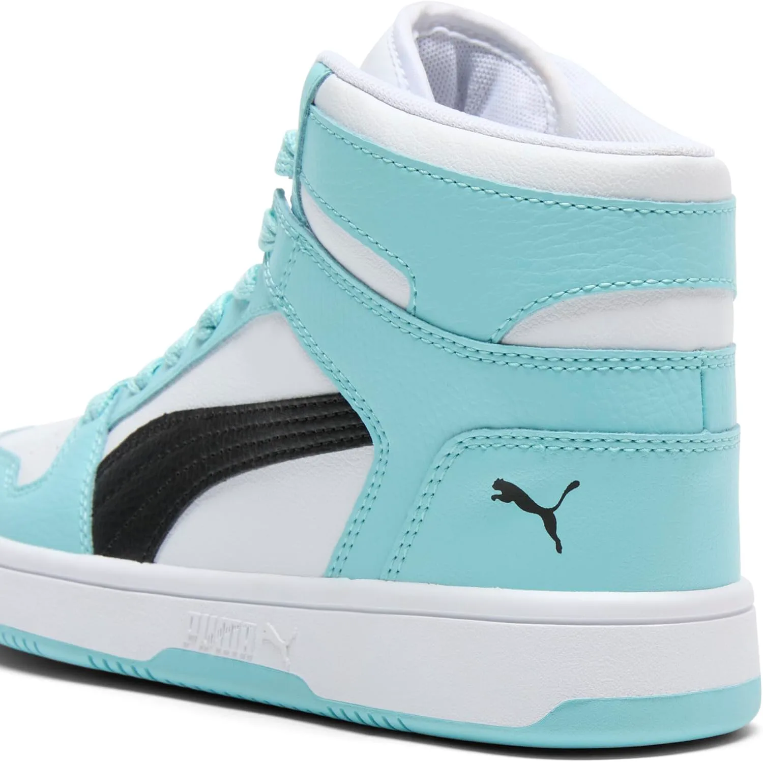 Кроссовки Puma Unisex-Child Rebound Layup Mid, белый/черный — фото 2
