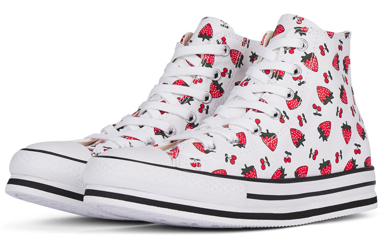 Кроссовки Converse Chuck Taylor All Star Platform Eva High 'White Red' 668016C, красный — фото 3