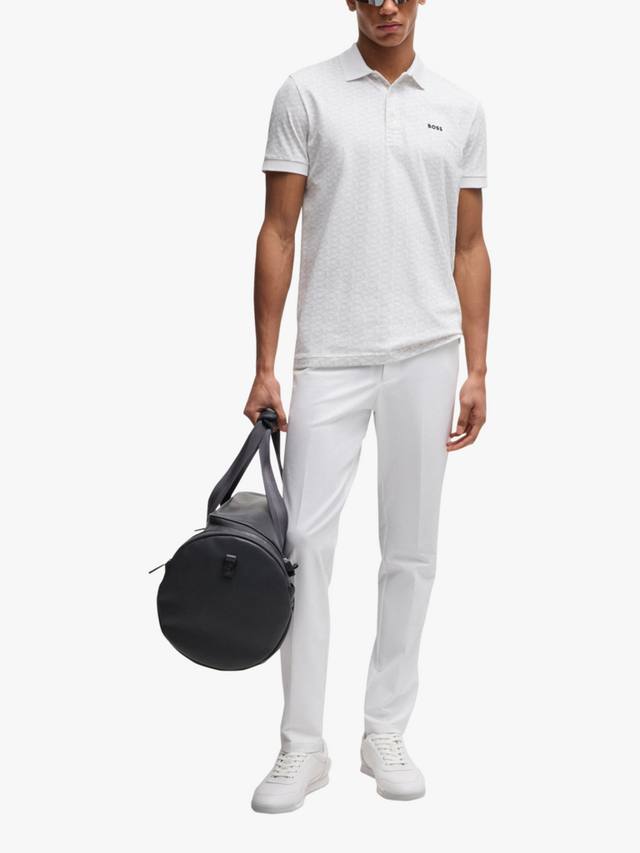 Кроссовки с перфорированными деталями из кожи наппа HUGO BOSS, белый — фото 2