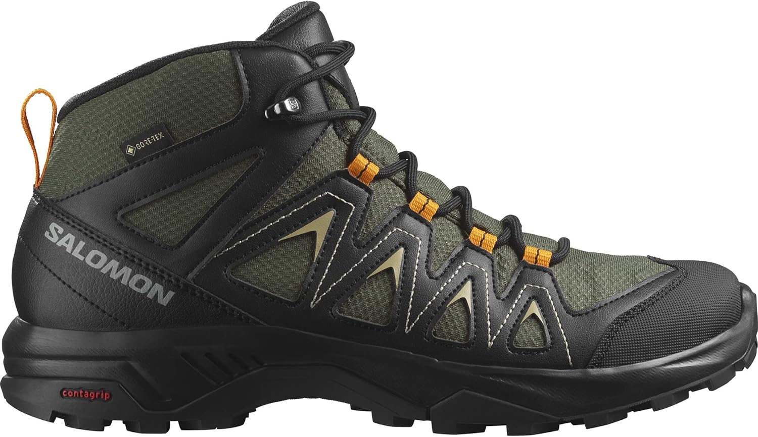 

Salomon Mens Mid-top, Olive Night Black Gray Green