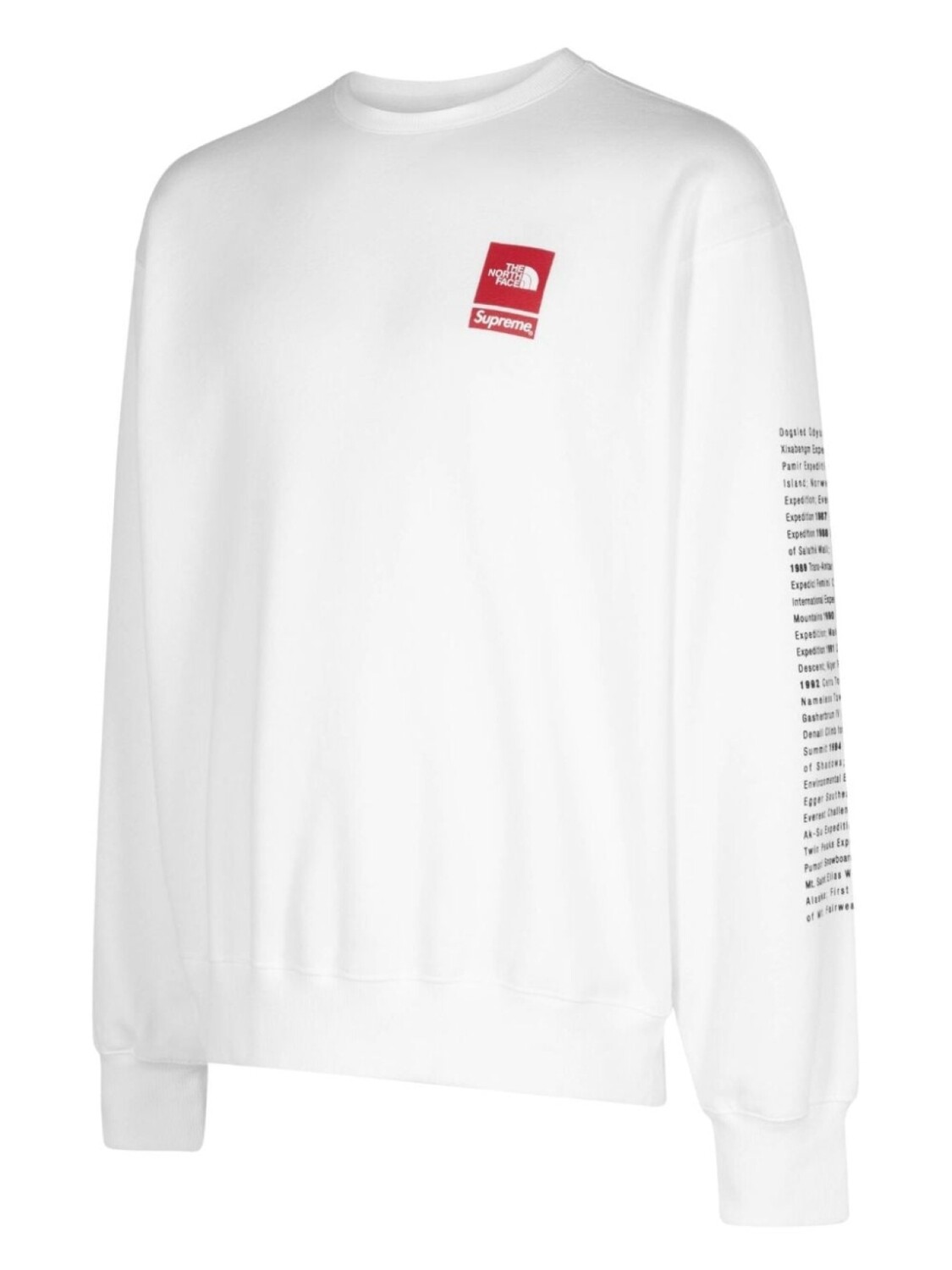 Supreme толстовка White из коллаборации с The North Face, белый — фото 2