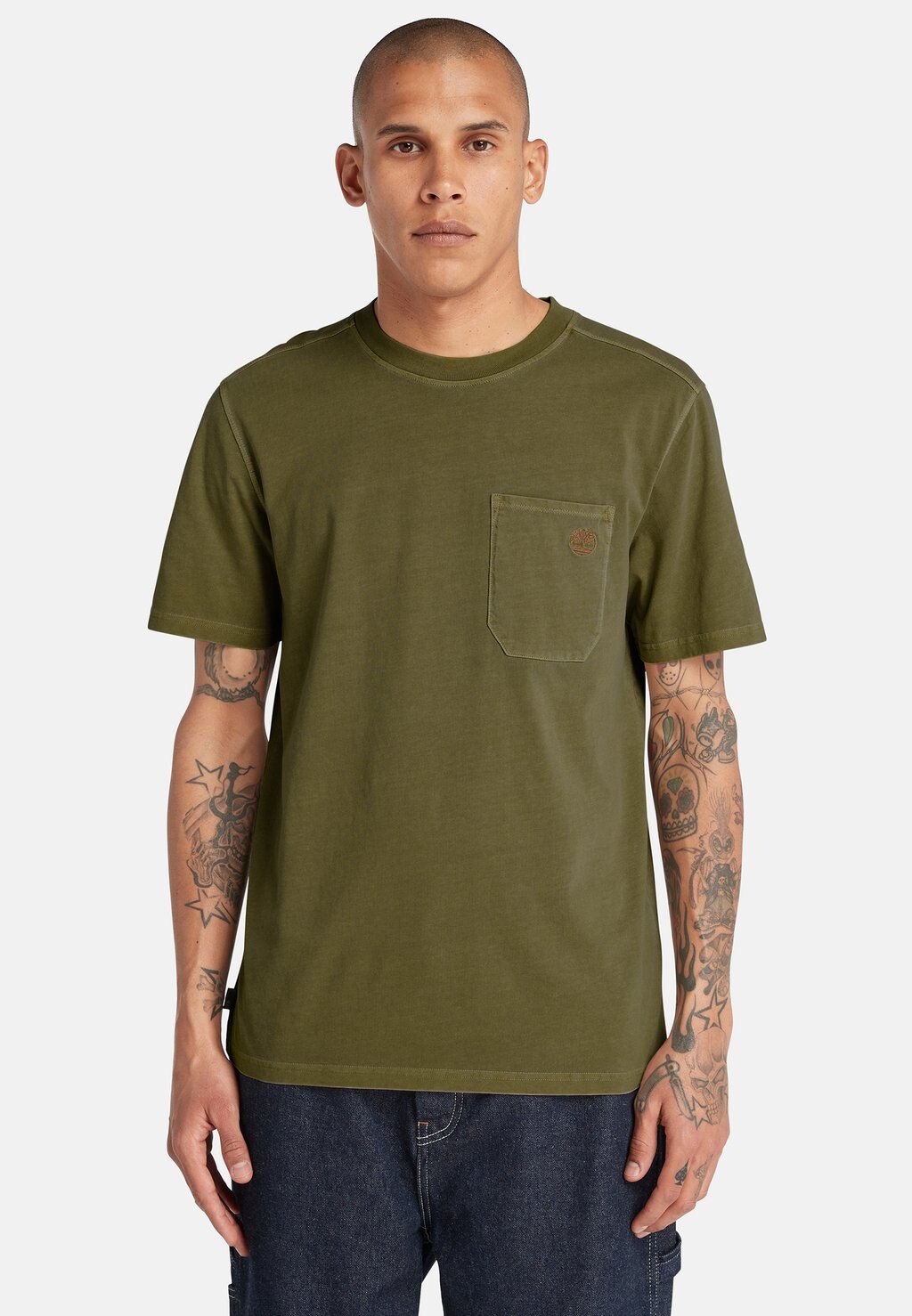 

Футболка базовая MERRYMACK POCKET Timberland, цвет dark olive