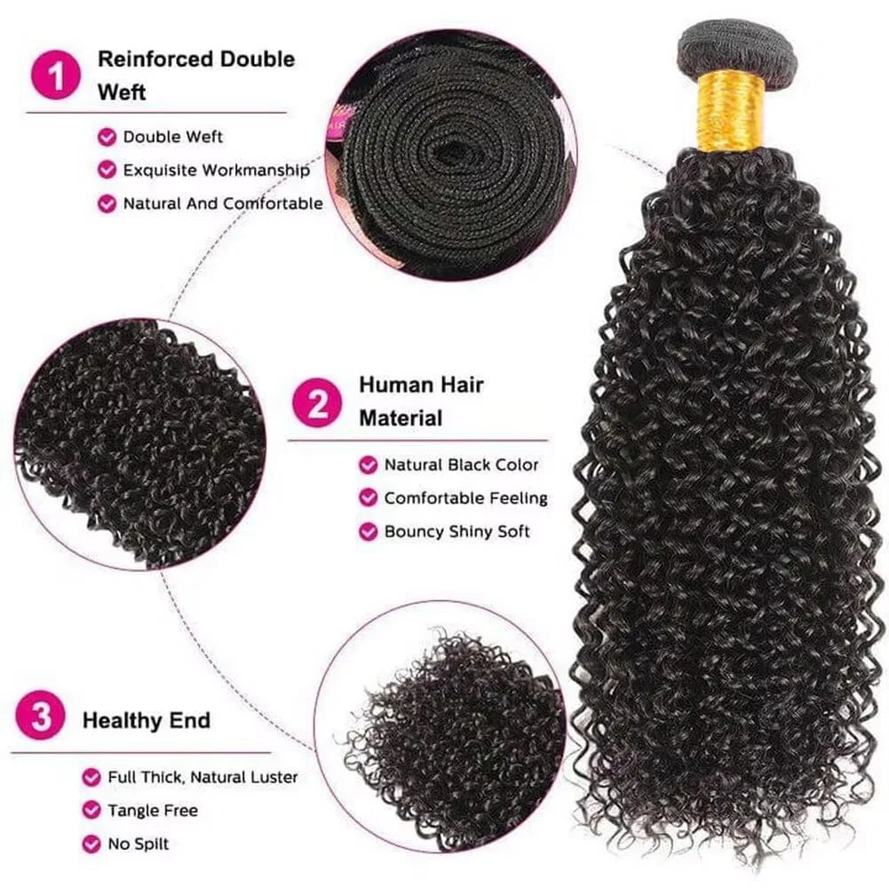Натуральные бразильские волосы для наращивания Kinky Curly 10A Zekan — фото 3