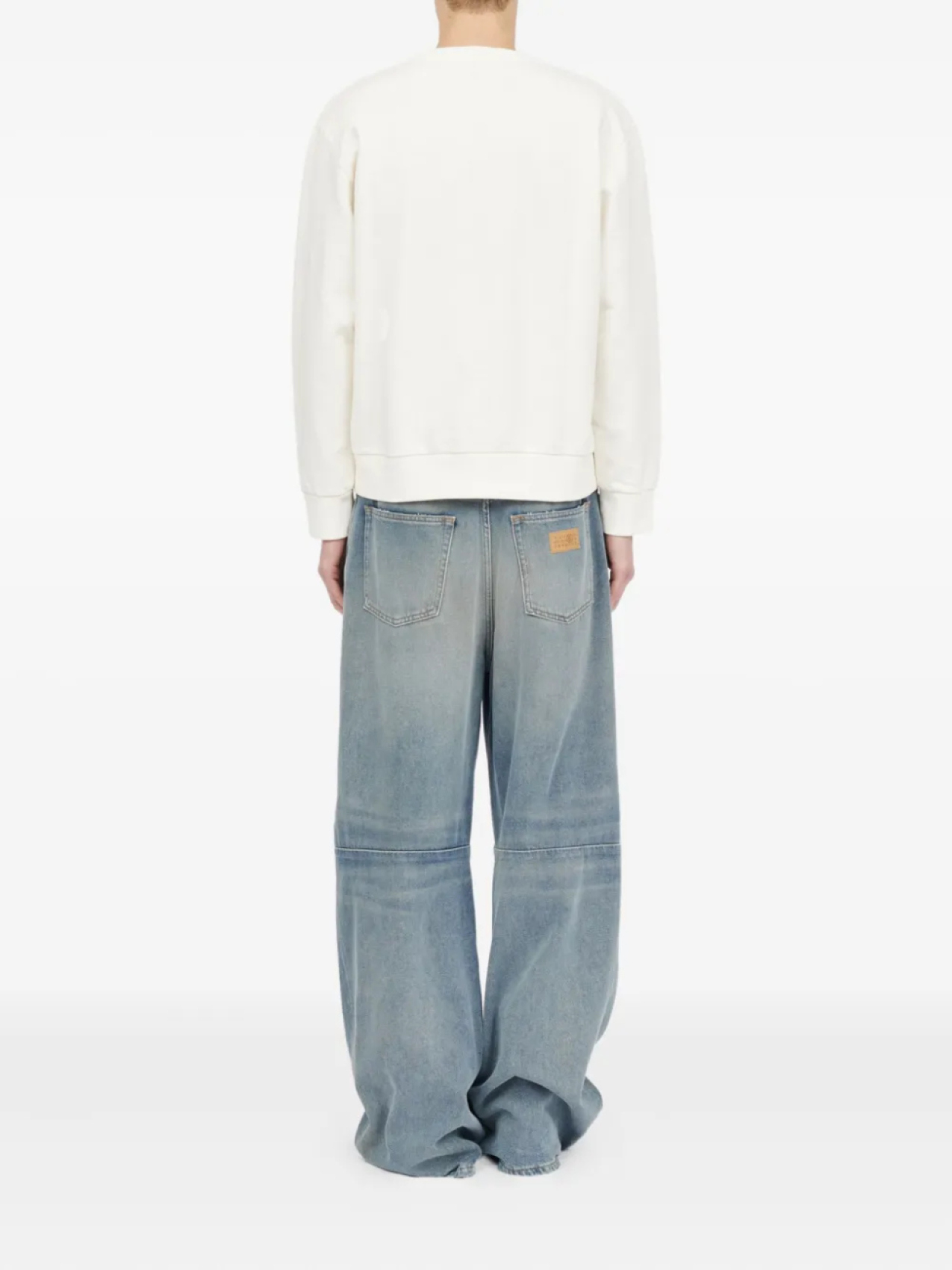 MM6 Maison Margiela толстовка с нашивкой-логотипом, белый — фото 4
