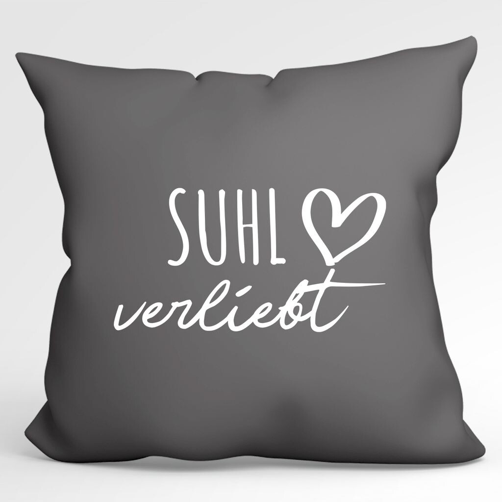 

Подушка Suhl in love, подушка, идея подарка, сувенир, наволочка на день рождения, Рождество Hellweg Druckerei