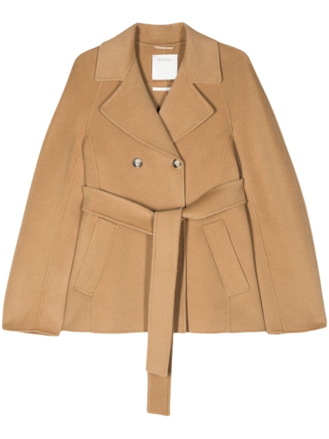 

Sportmax двубортная куртка Umano, нейтральный цвет