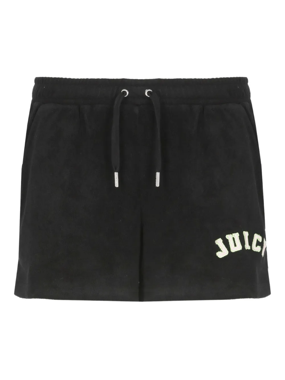 

Шорты с эластичным поясом и вышитым логотипом Juicy Couture, черный