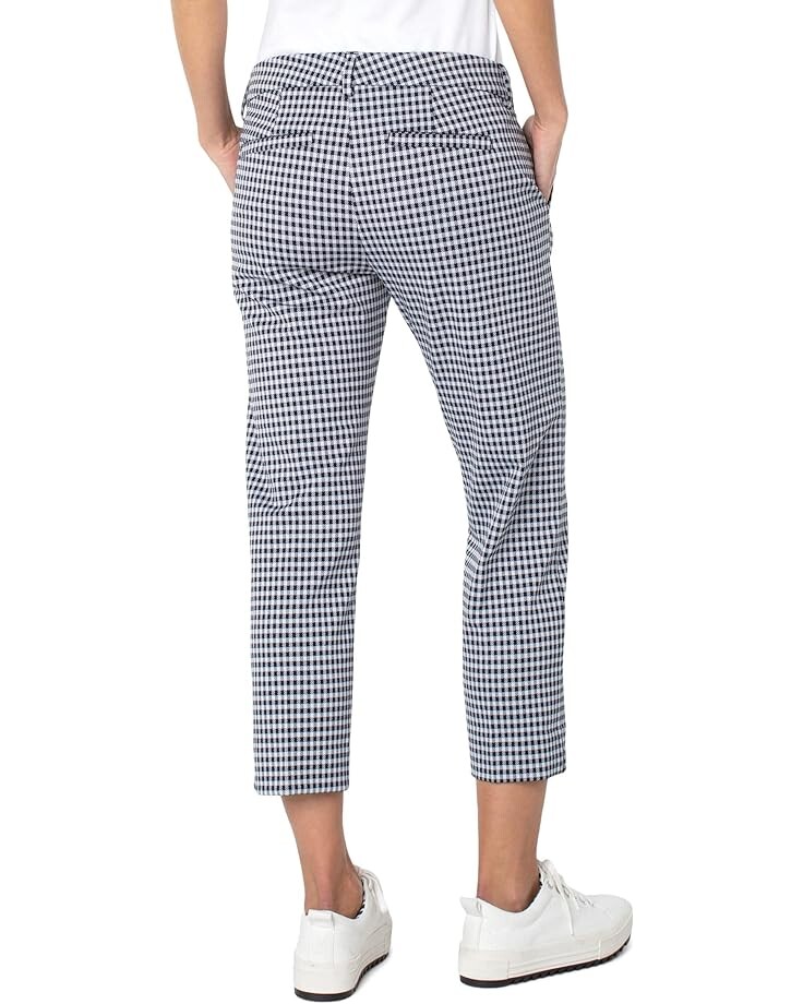 

Брюки Liverpool Los Angeles Kelsey Knit Crop Trousers, цвет Navy/White Gingham