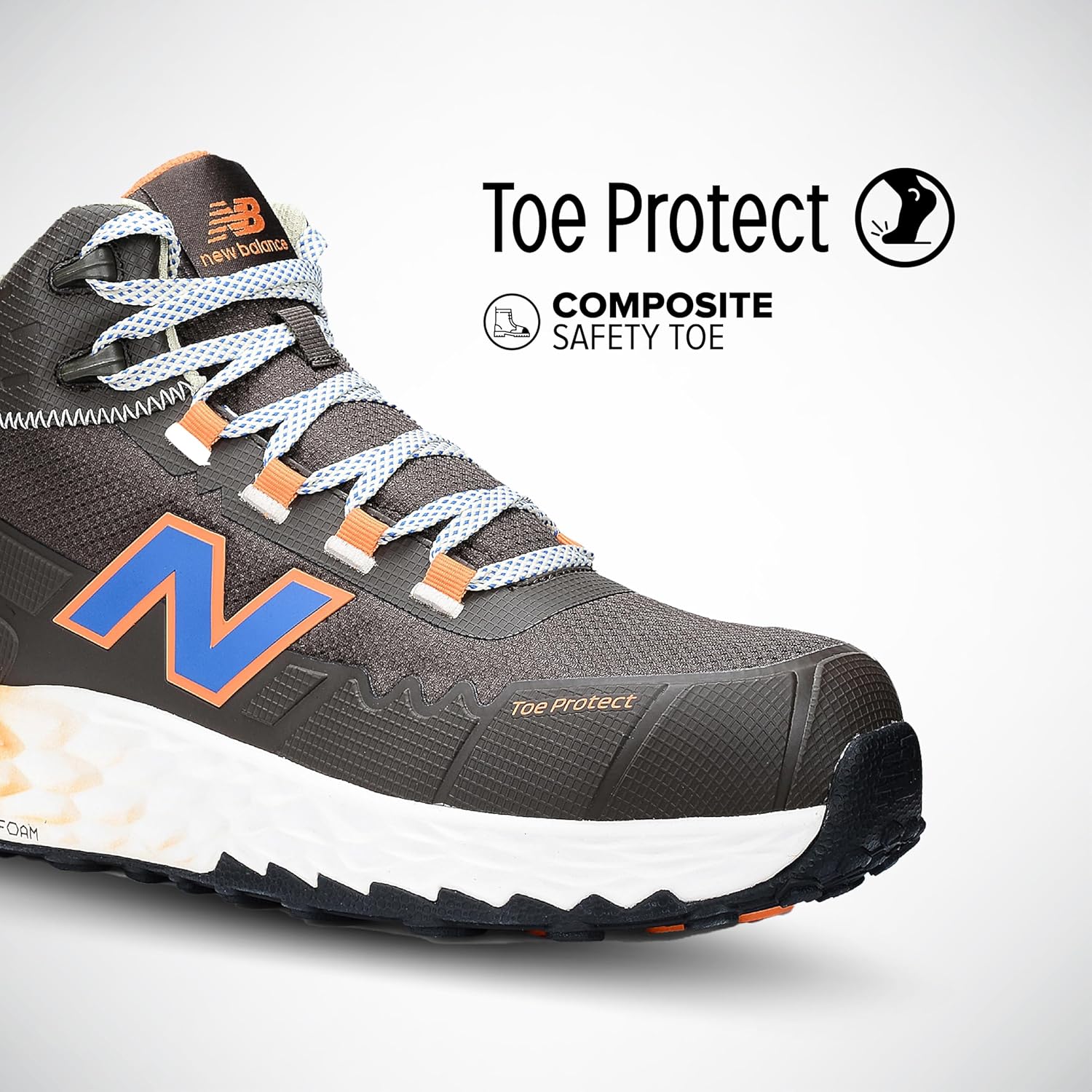 Мужские рабочие кроссовки New Balance Composite Toe Cremorne Fresh Foam, коричневый — фото 2