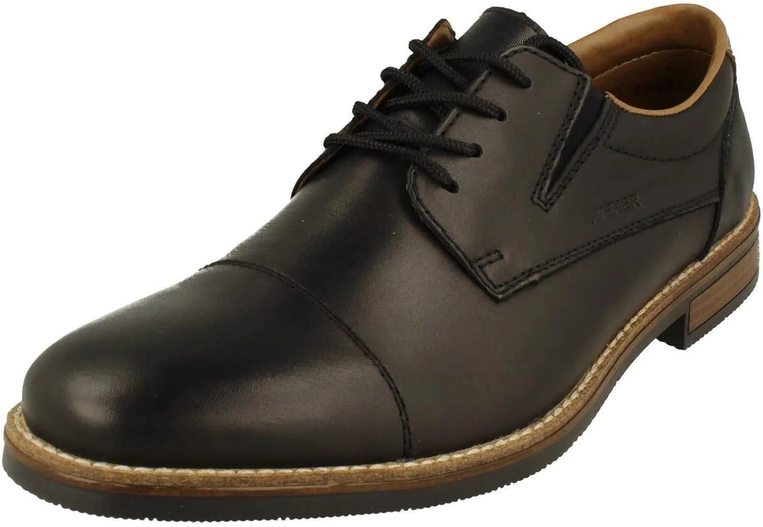 Мужские туфли на шнуровке Rieker 13506, Black