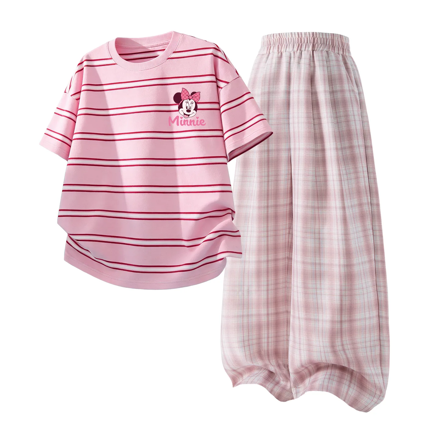 Детский спортивный комплект Casual Sportswear из 2 предметов Disney, Di Gift K Brown+Solid Color Quartz Pink — фото 3