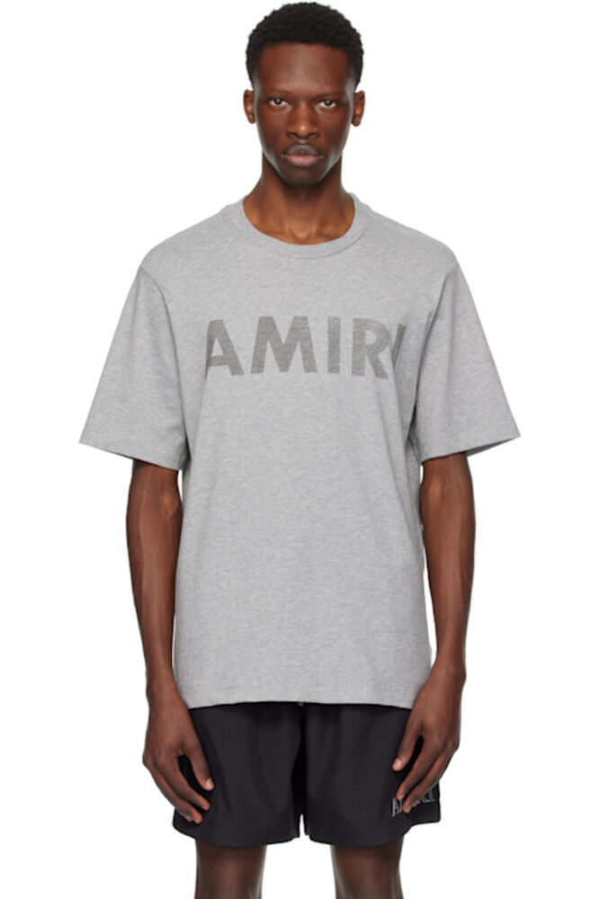 

Серая футболка «Amiri Stencil»