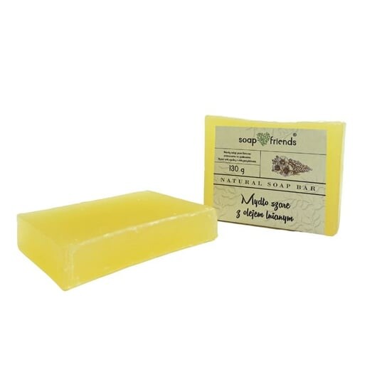 

Серое мыло с льняным маслом, 130г Soap&Friends