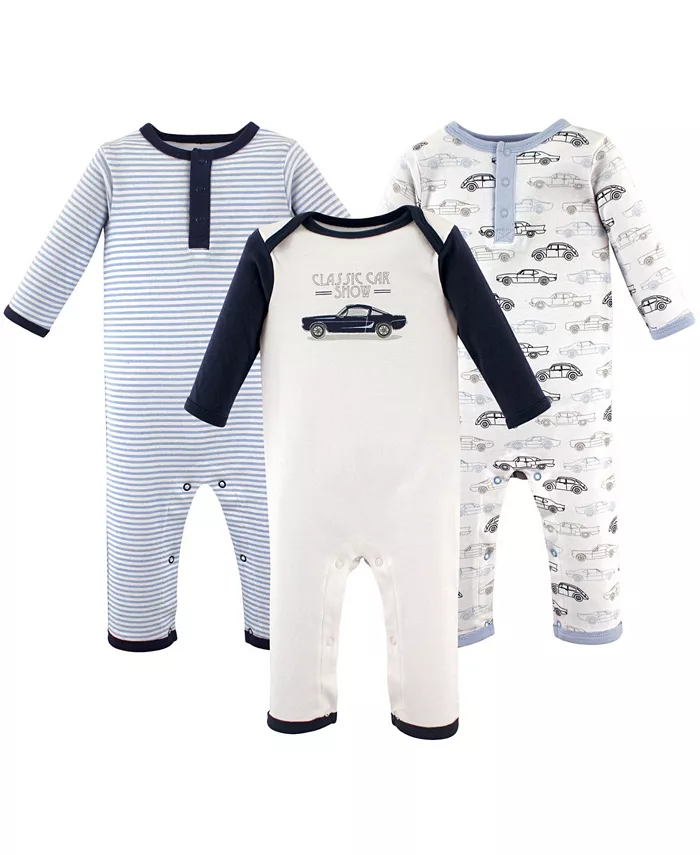 

Комбинезоны для мальчиков Hudson из хлопка, 3 шт., Classic Car, 18-24 месяца Hudson Baby, белый