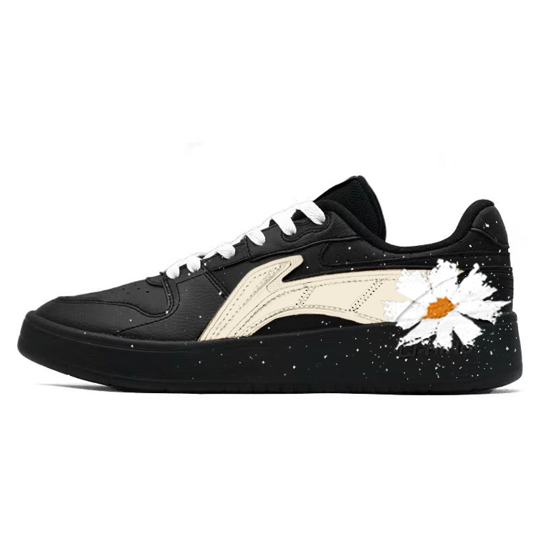 

LINING Кроссовки для скейтбординга Acer Truncatum с противоскользящим покрытием, износостойкие, низкие, мужские, черные, желтые, белые