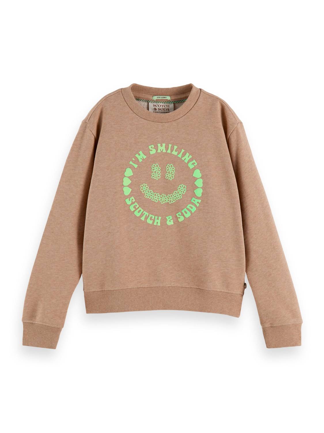 

Детский свитшот с принтом свободного кроя в коричневом цвете SCOTCH & SODA