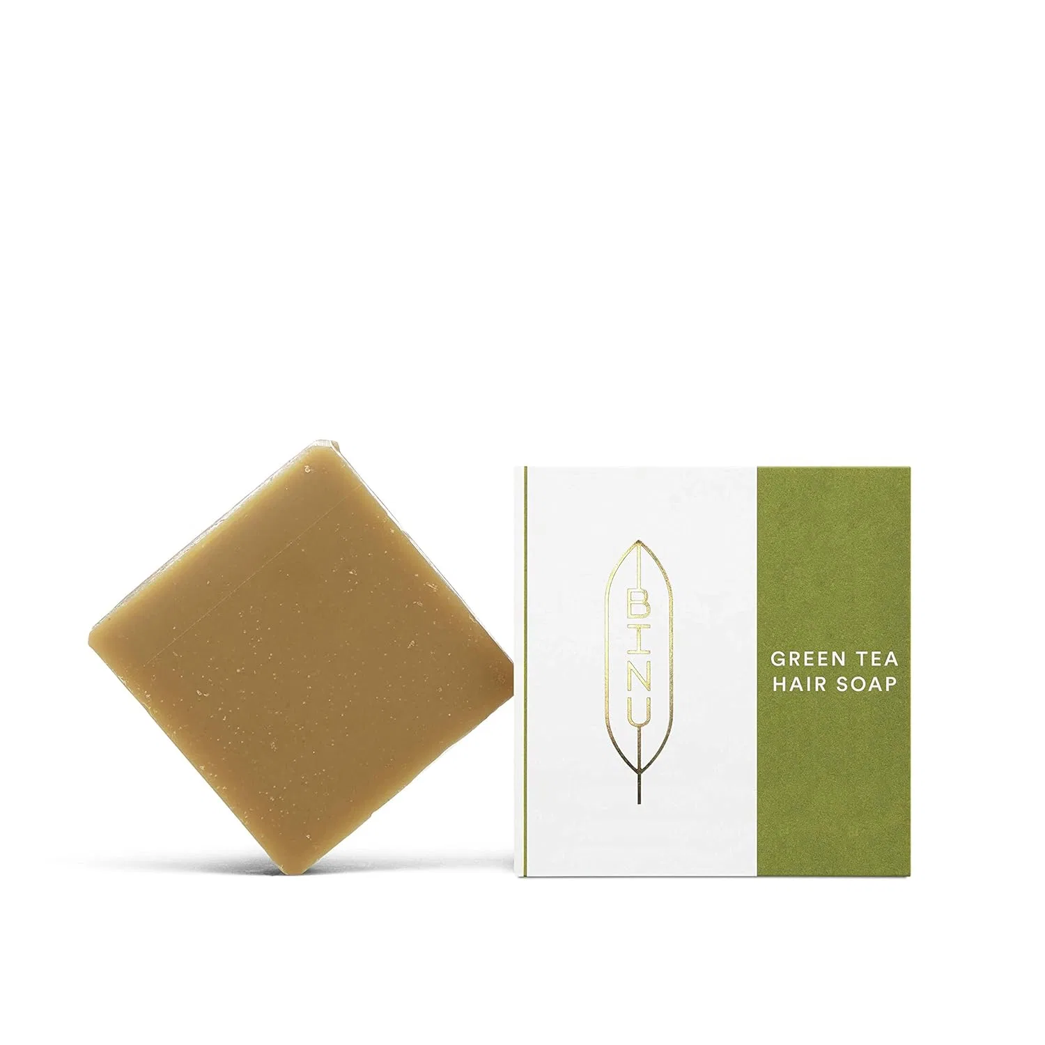 Твердое мыло для волос «Green Tea Hair Soap» от BINU, 100 г Binu