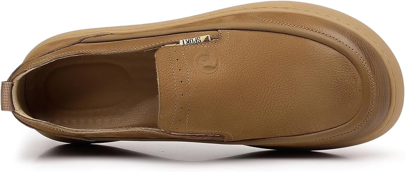 Лоферы мужские кожаные Loafers Brown FYEONCVS — фото 4