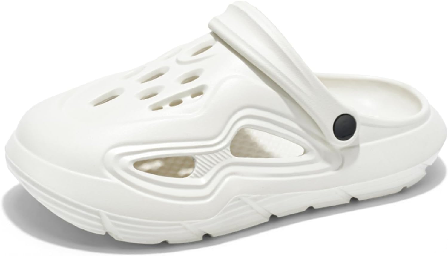 

Мужские слипоны EVA с перфорированным верхом для комфортной воздухопроницаемости, плоской подошвой, закрытым круглым носком, удобные, идеально подходят для дома, улицы, пляжа, сада, у бассейна и повседневного использования Psieicwm, белый