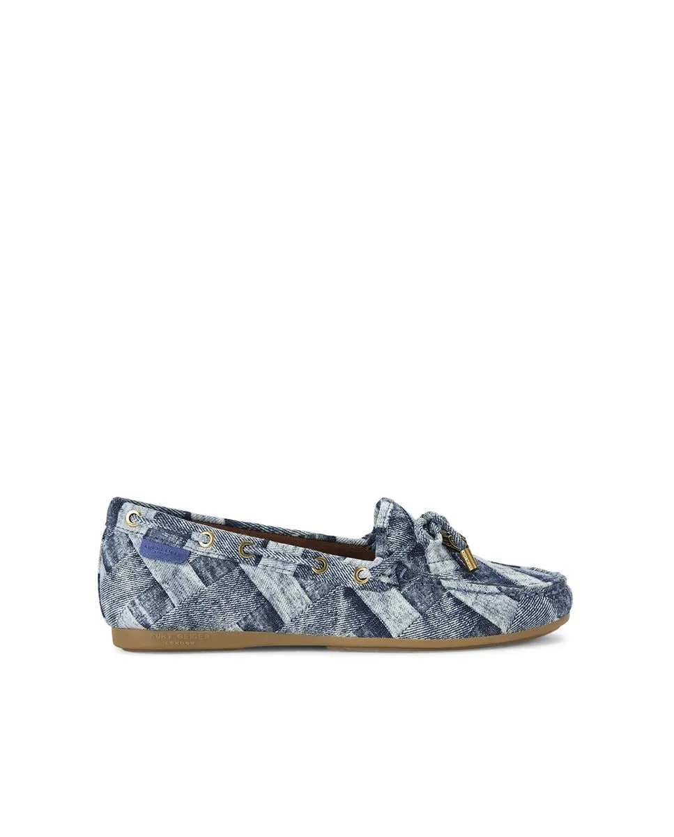 Женские мокасины с джинсовым бантом Kurt Geiger, синий