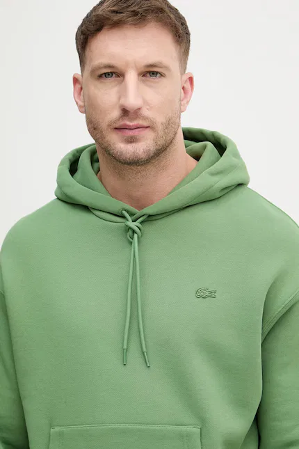 Худи Lacoste из гладкого трикотажа, зеленый — фото 4