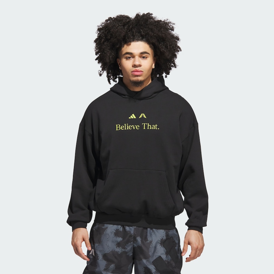 Толстовка ADIDAS ORIGINALS Anthony Edwards Believe That, черный — фото 2