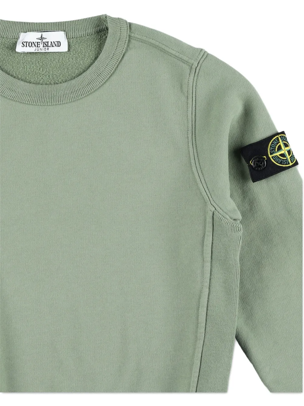 Толстовка с нашивкой-логотипом Stone Island Junior, зеленый — фото 3