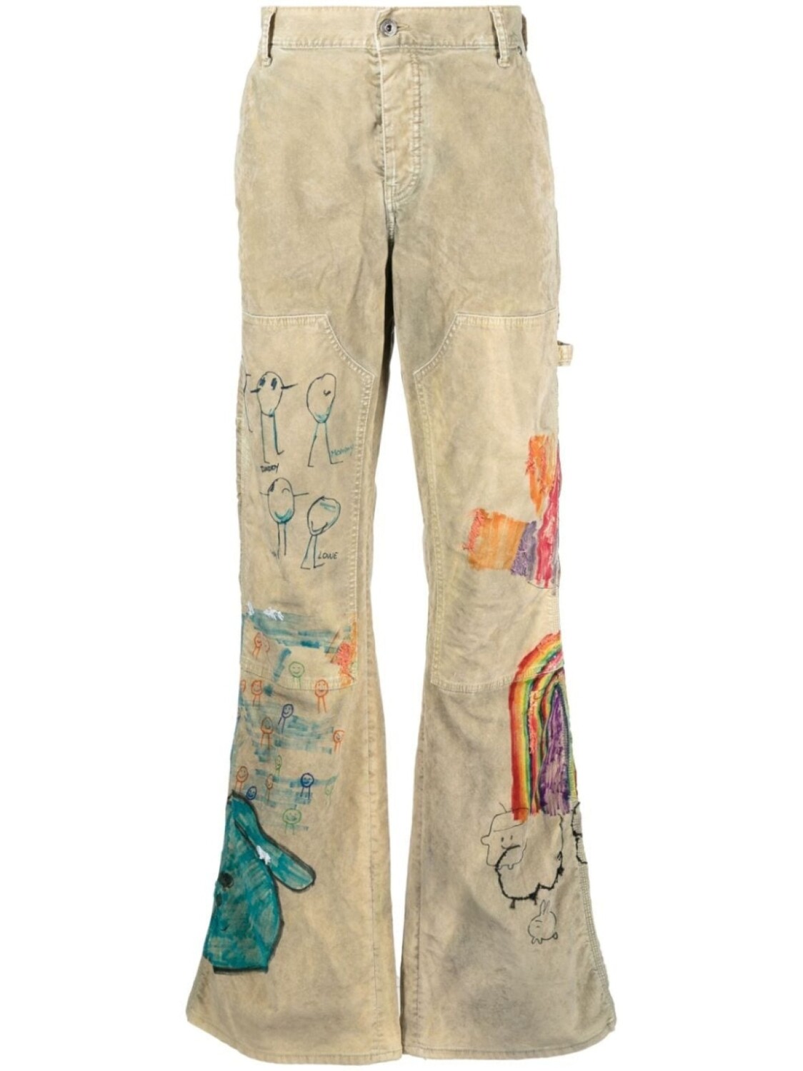 

Расклешенные брюки Cartoon Off-White, коричневый