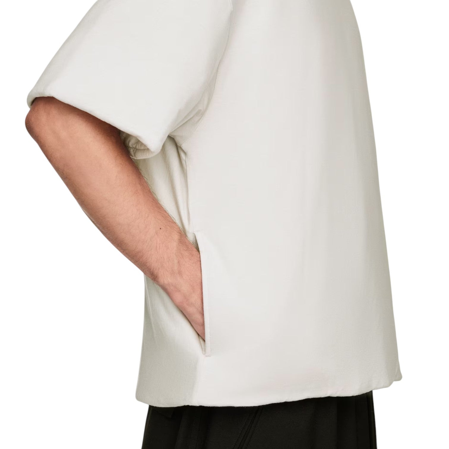 Футболка adidas Y-3 Padded Short Sleeve Tee 3-Stripes 'Chalk Pearl' — фото 3