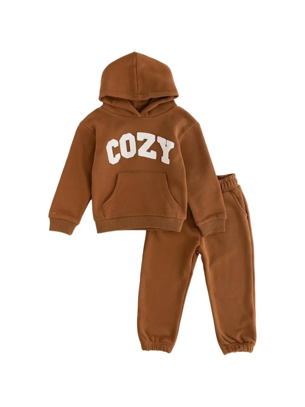 Спортивный костюм с капюшоном Cozy Crew Club, коричневый