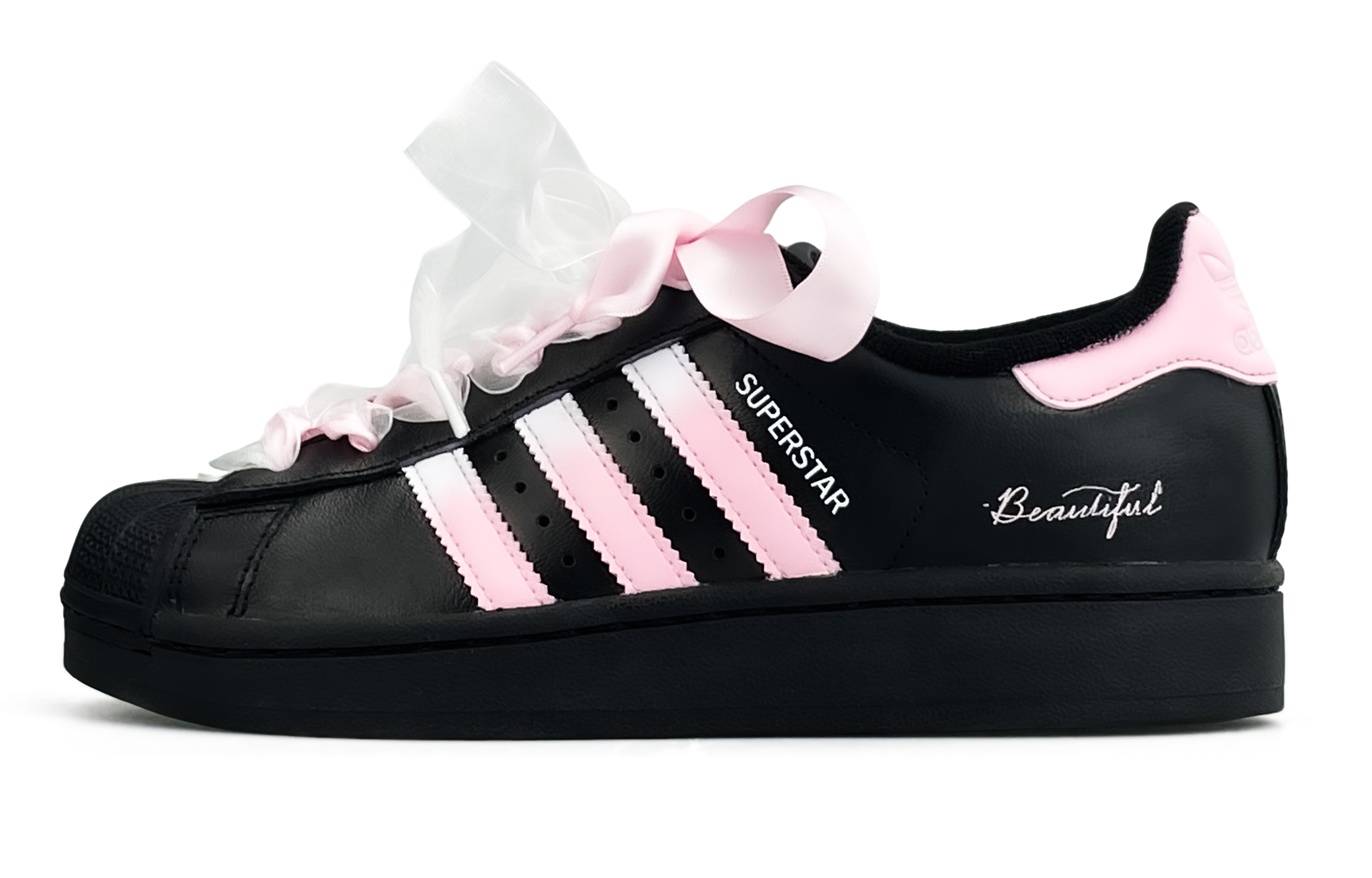 

Детские кроссовки для скейтбординга Superstar 2 для начальной школы Adidas Originals, черный/розовый