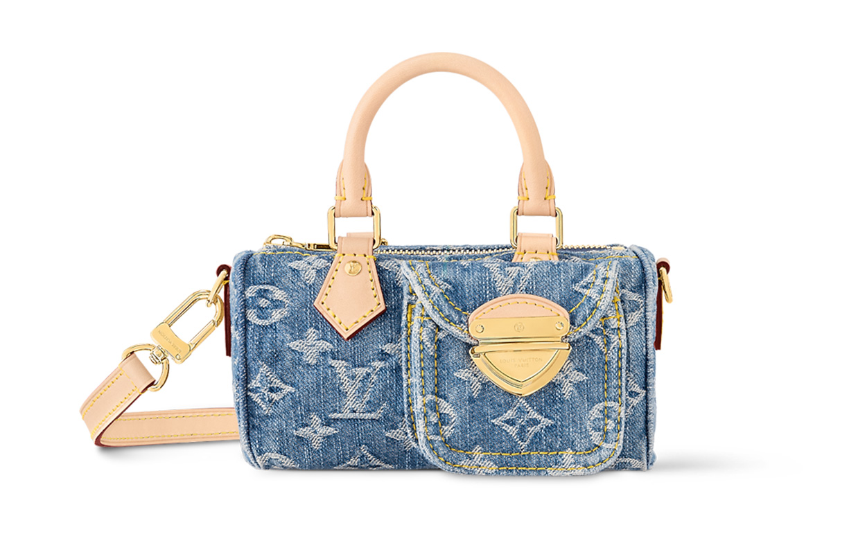 

LOUIS VUITTON Луи Виттон Нано Спиди Монограмм Деним Блю