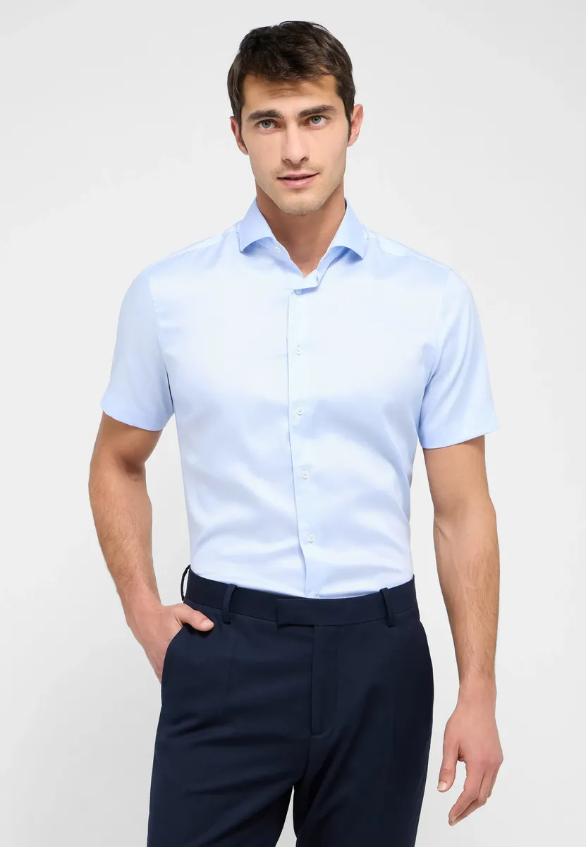 

Рубашка Eterna с короткими рукавами "SLIM FIT", голубой