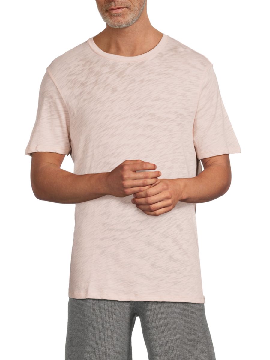 

Футболка из хлопкового джерси с узором slub ATM Anthony Thomas Melillo, цвет Oyster Pink