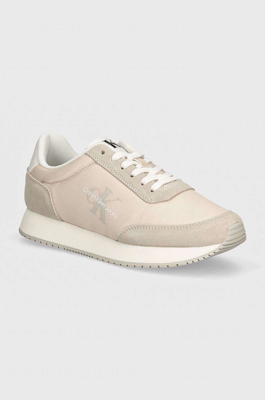 

Кроссовки Calvin Klein Jeans RETRO RUNNER LOW LACE NY ML, бежевый