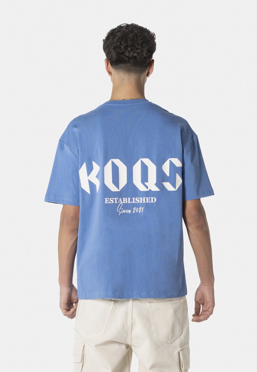 

Футболка с принтом TEE KOQS, синий