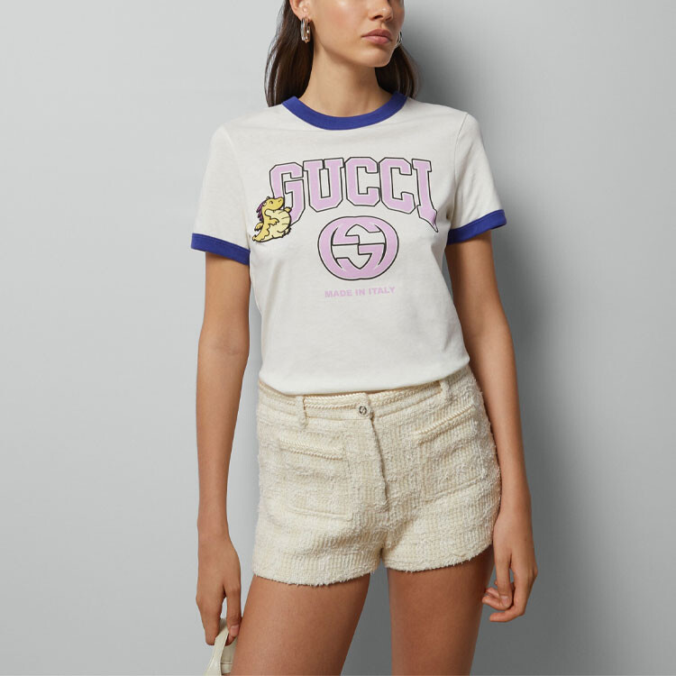 Футболка женская с китайским новым годом, белая Gucci — фото 3